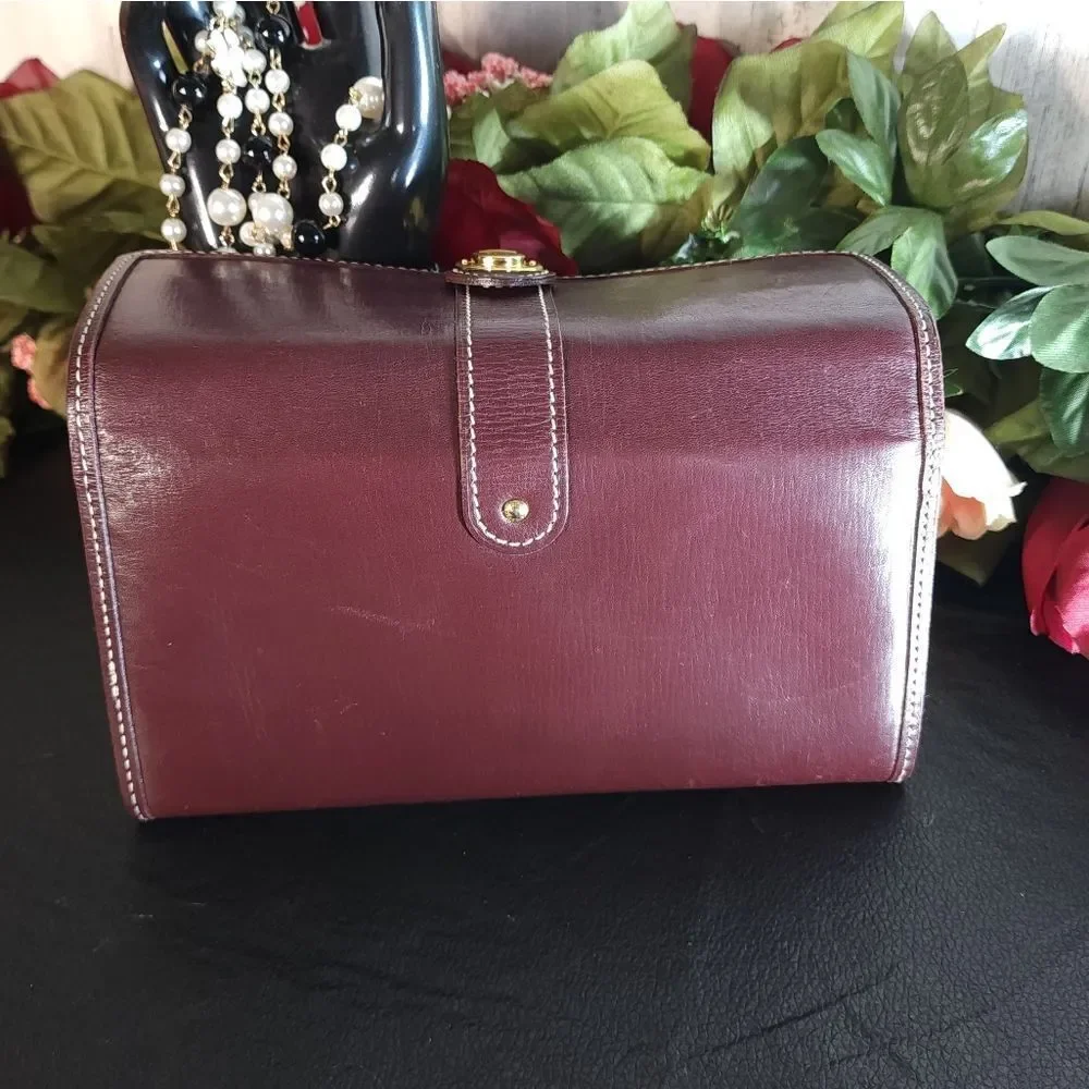 Louis Vuitton Sepia Utah Sarah Maroon Long Wallet With Dustbag AUTHENTIC AND COA